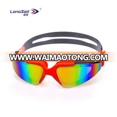 Fashion design outdoor coating lenses anti-UV and fog tropical swimming goggles manufacturer